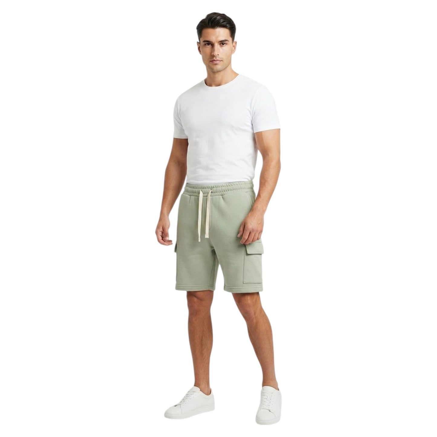 Men's Plain Short,Light Olive