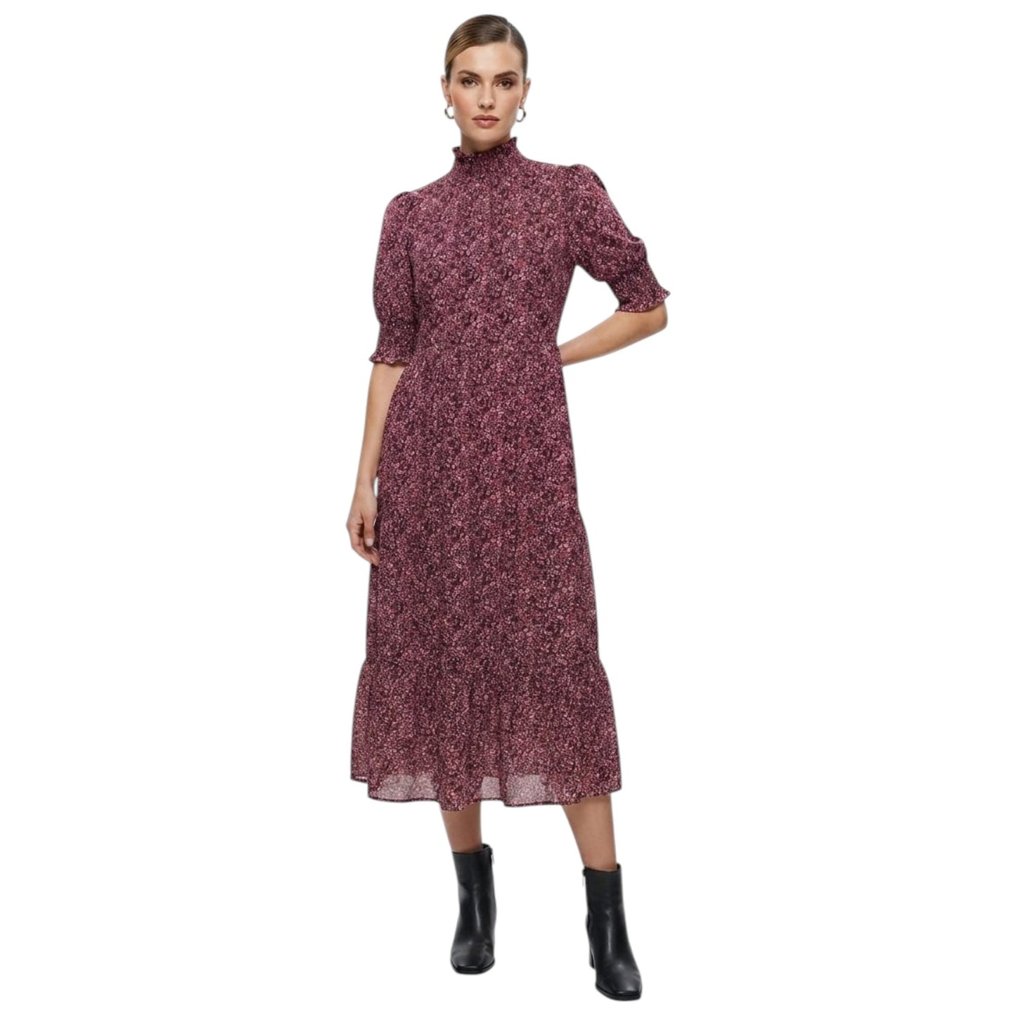 Women's Floral Printed Dress,Pink