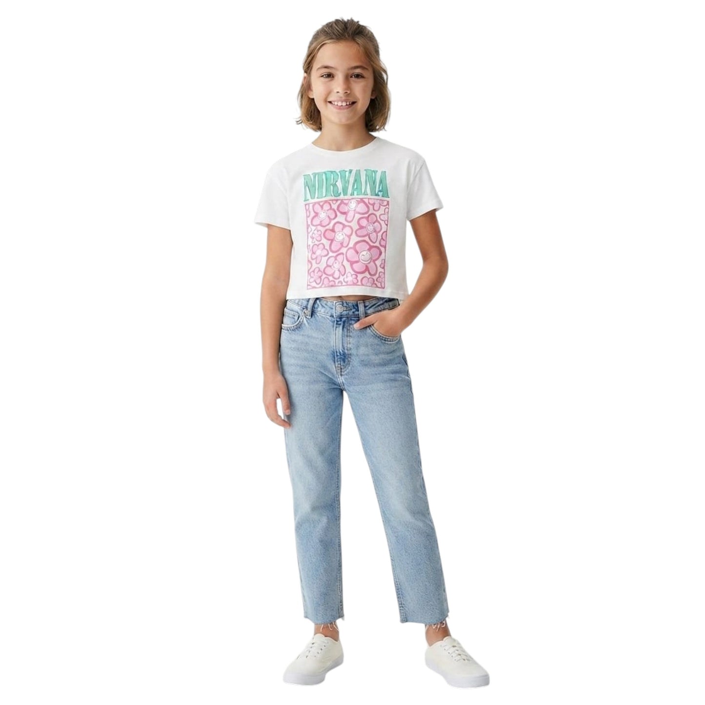 Kids Girl's Printed Top,White