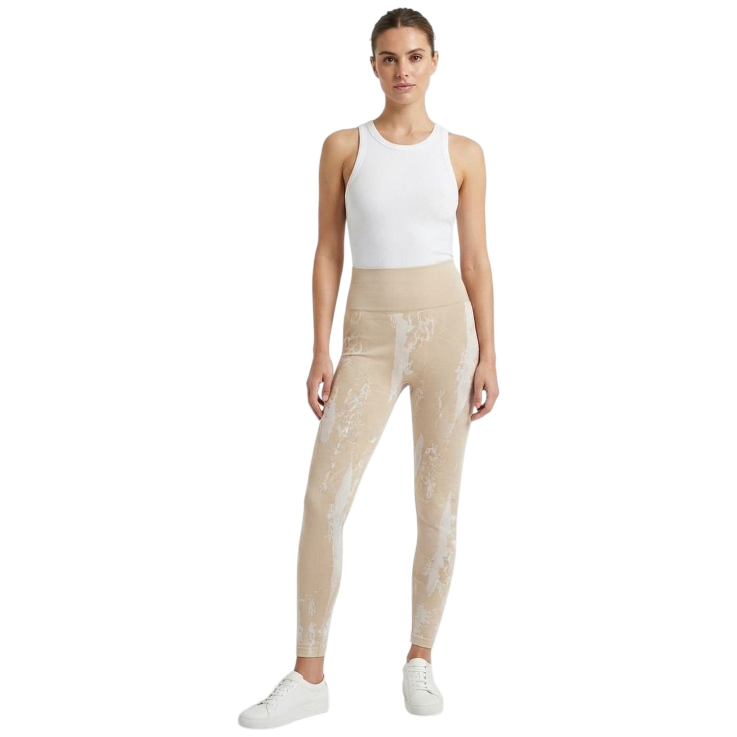 Women's Printed Legging,Beige