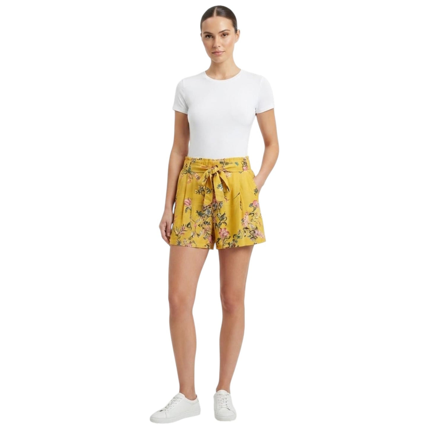 Women's Printed Short,Yellow