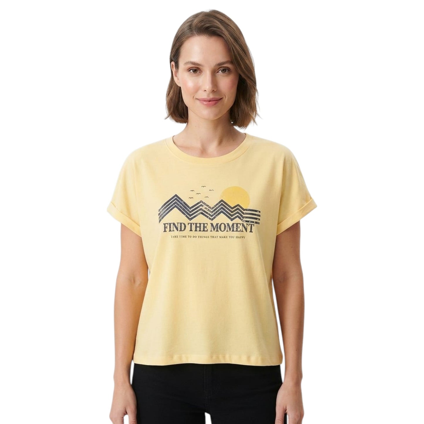 Women's Printed Top,Yellow