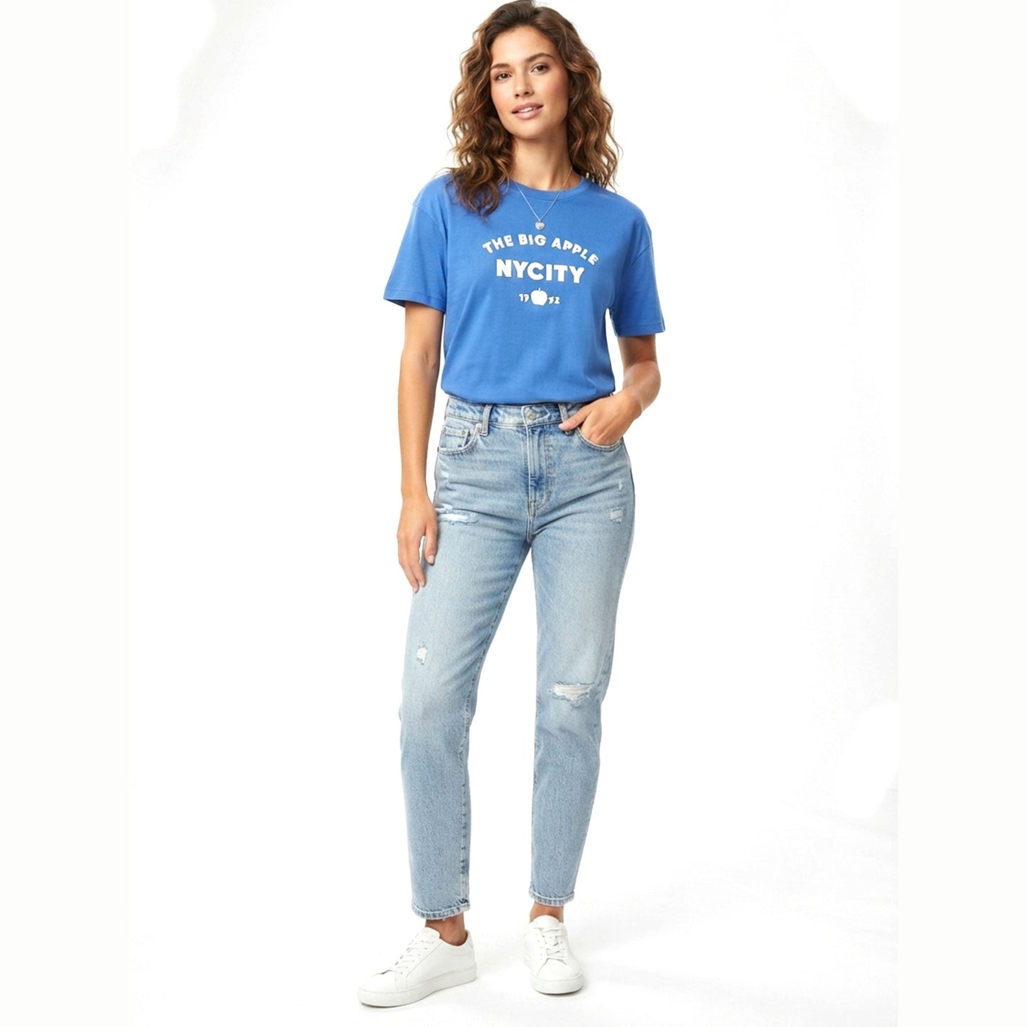 Women's Printed Top,Blue