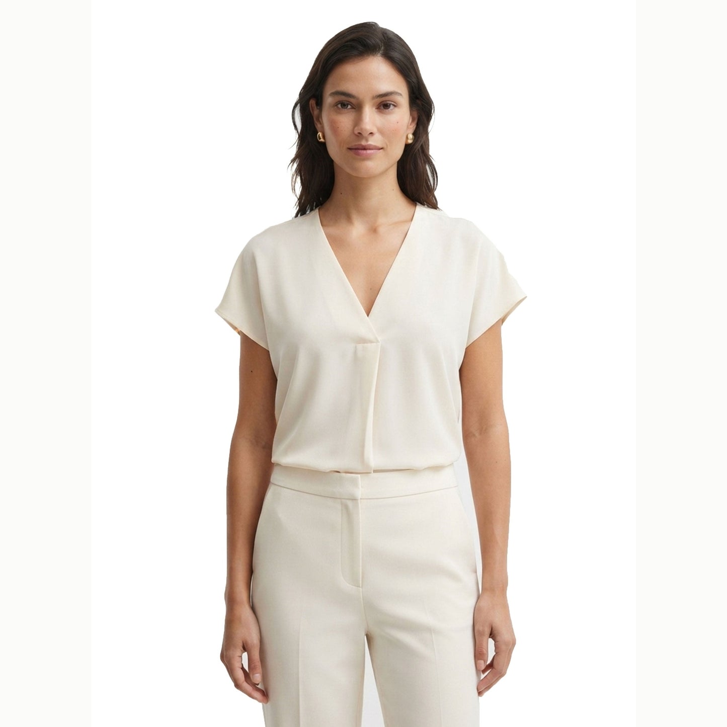 Women's Plain Solid Top,Off White