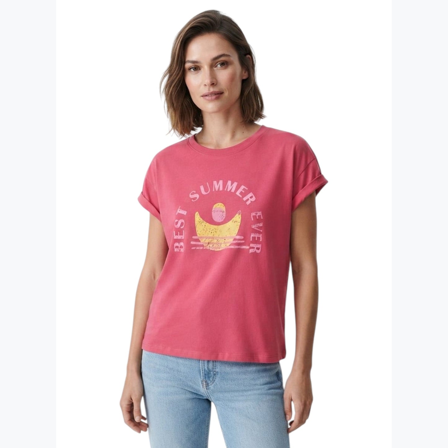 Women's Printed Top,Pink