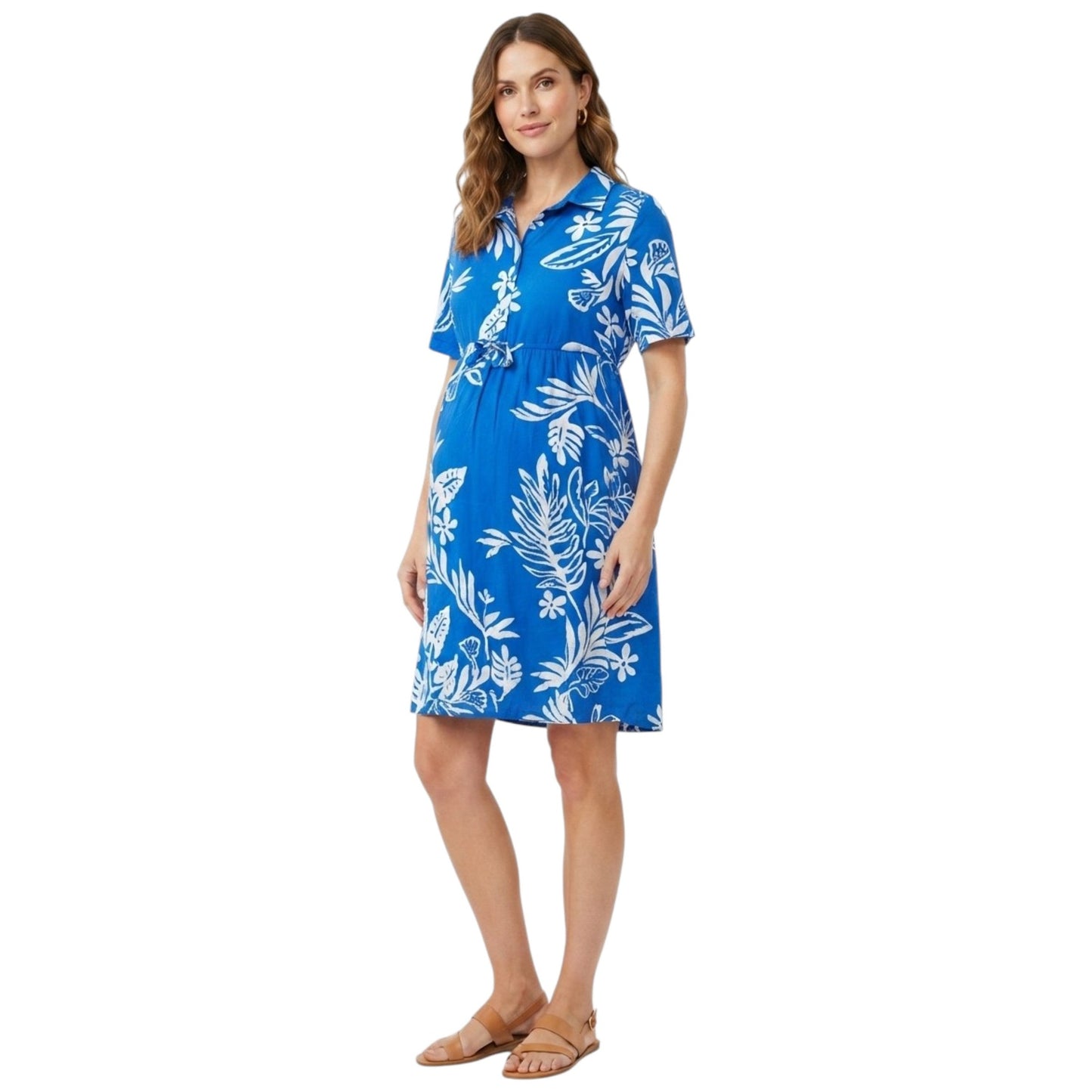 Women's Printed Dress,Blue