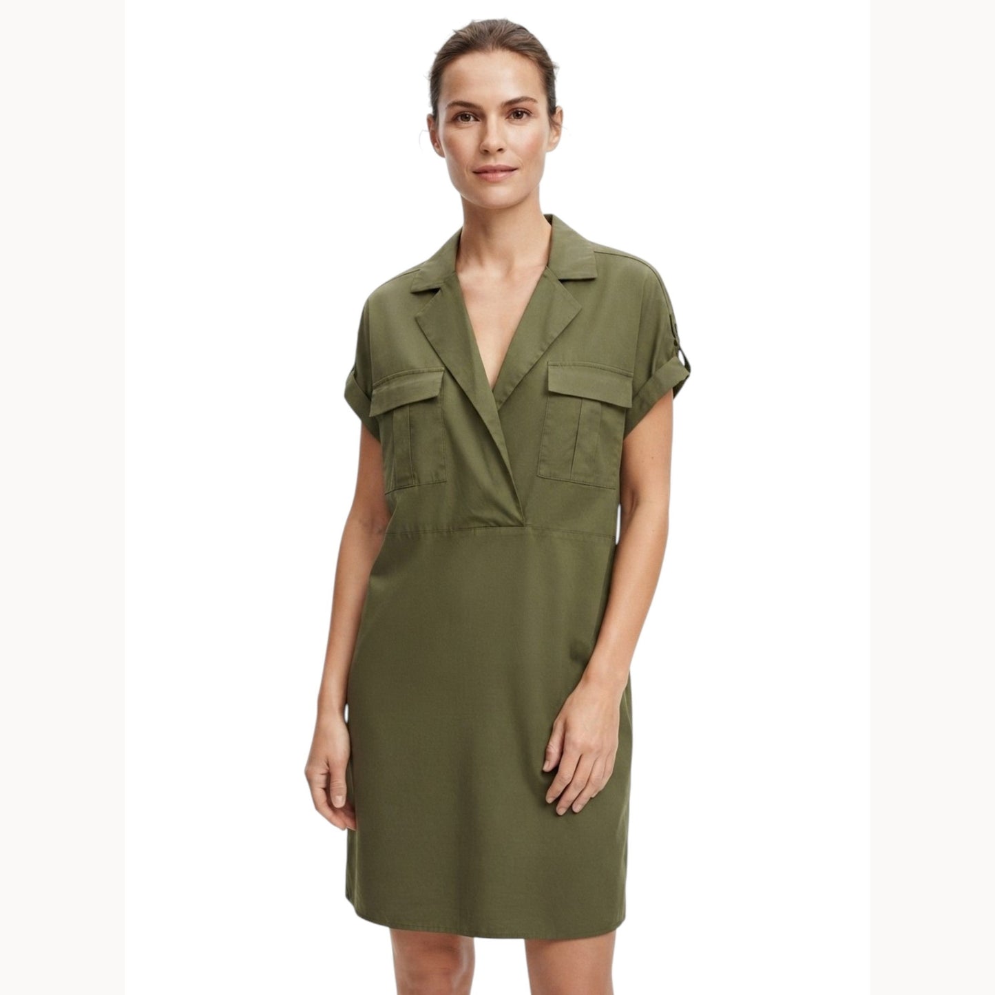 Women's Plain Dress,Olive