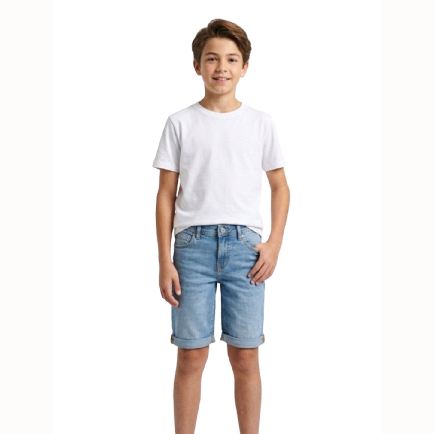 Kids Boy's Plain Jeans Short,Blue