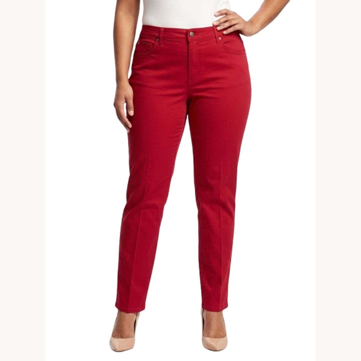 Women's Plain Jeans,Red