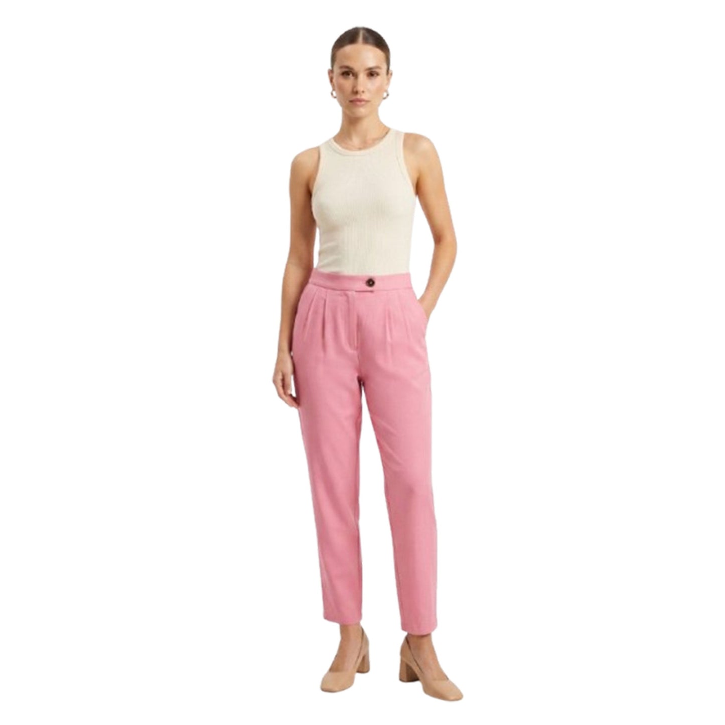 Women's Plain Solid Pant,Pink