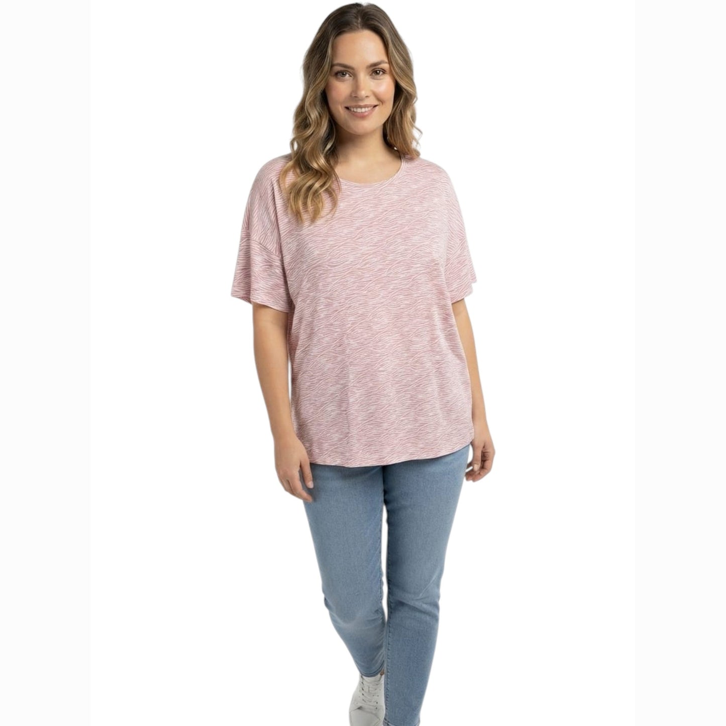 Women's Printed Top,Pink
