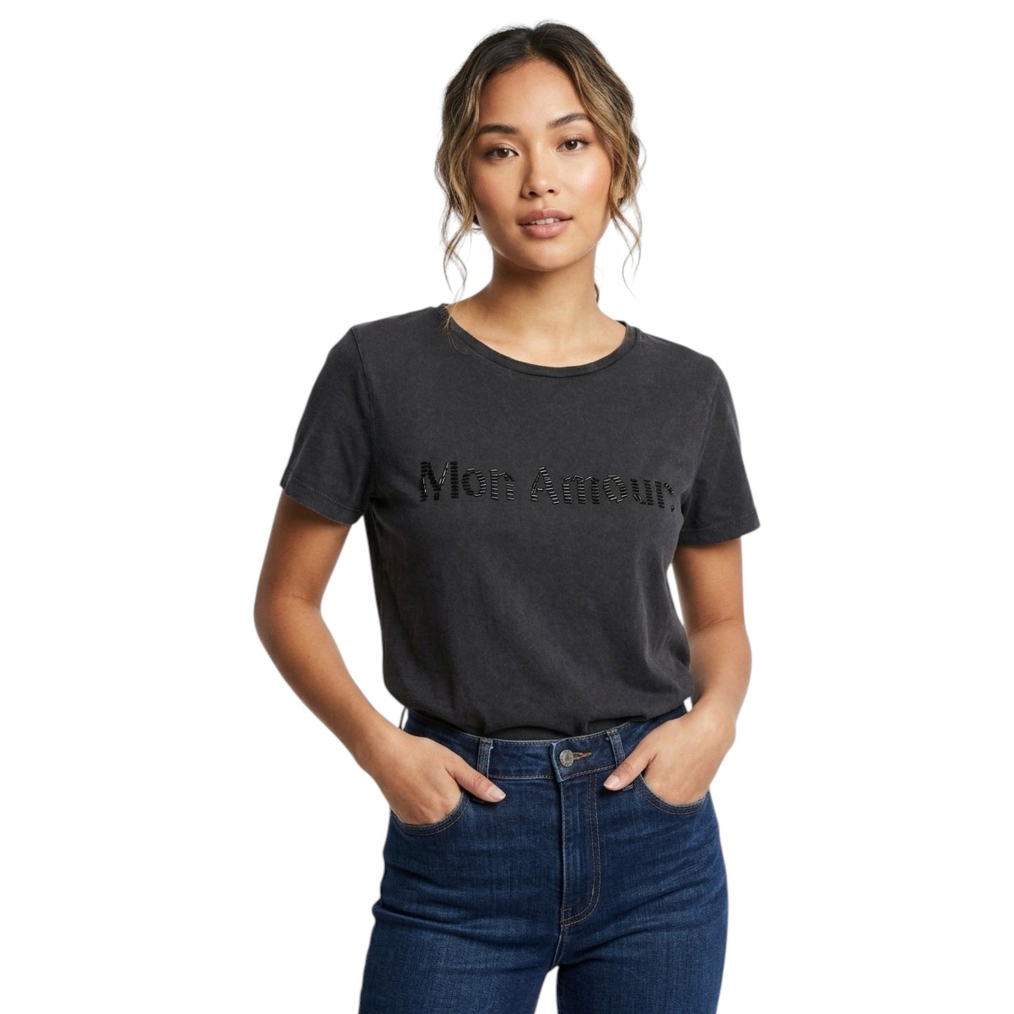 Women's Printed Top,Black