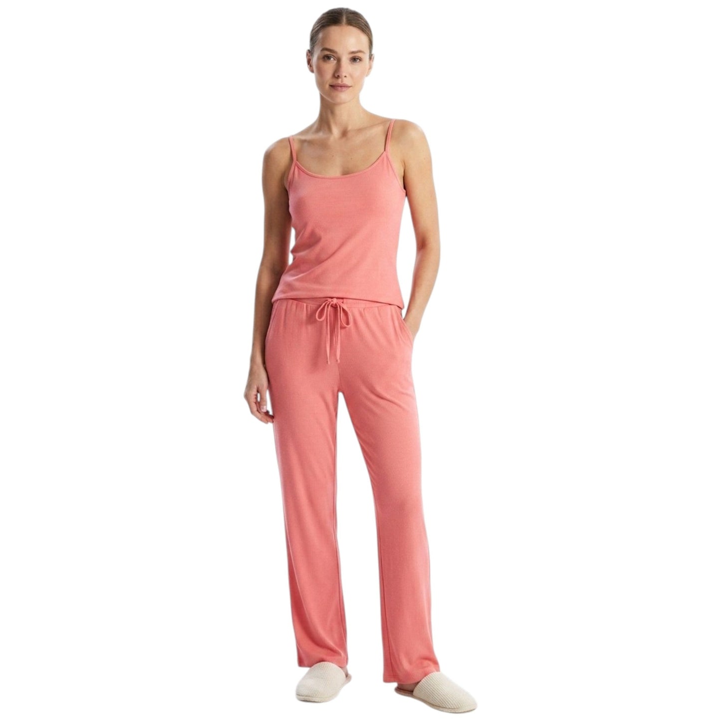 Women's Plain Solid Sleepwear Top,Pink