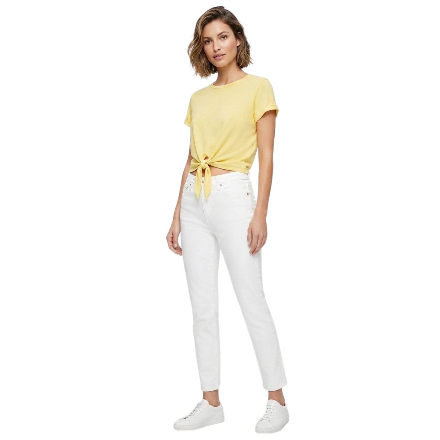Women's Plain Solid Top,Yellow