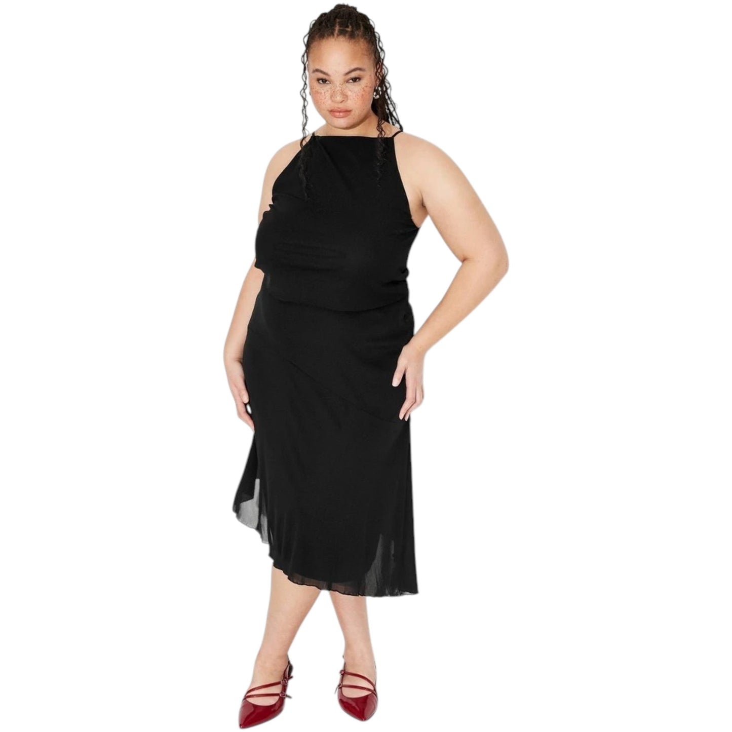 Women's Plain Solid Top,Black