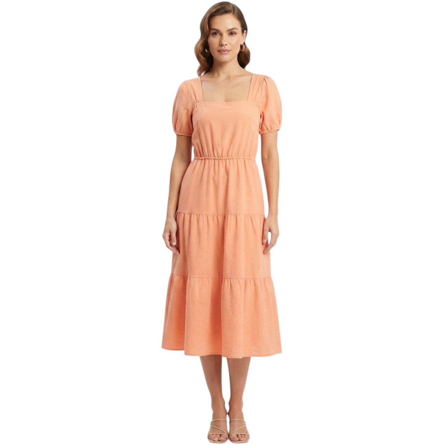 Women's Textured Dress,Coral