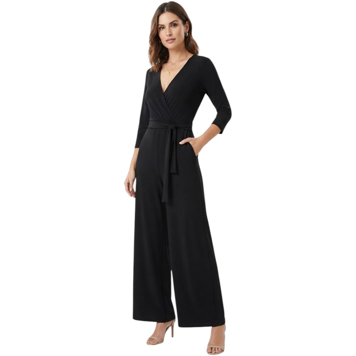 Women's Plain Solid Jumpsuit,Black