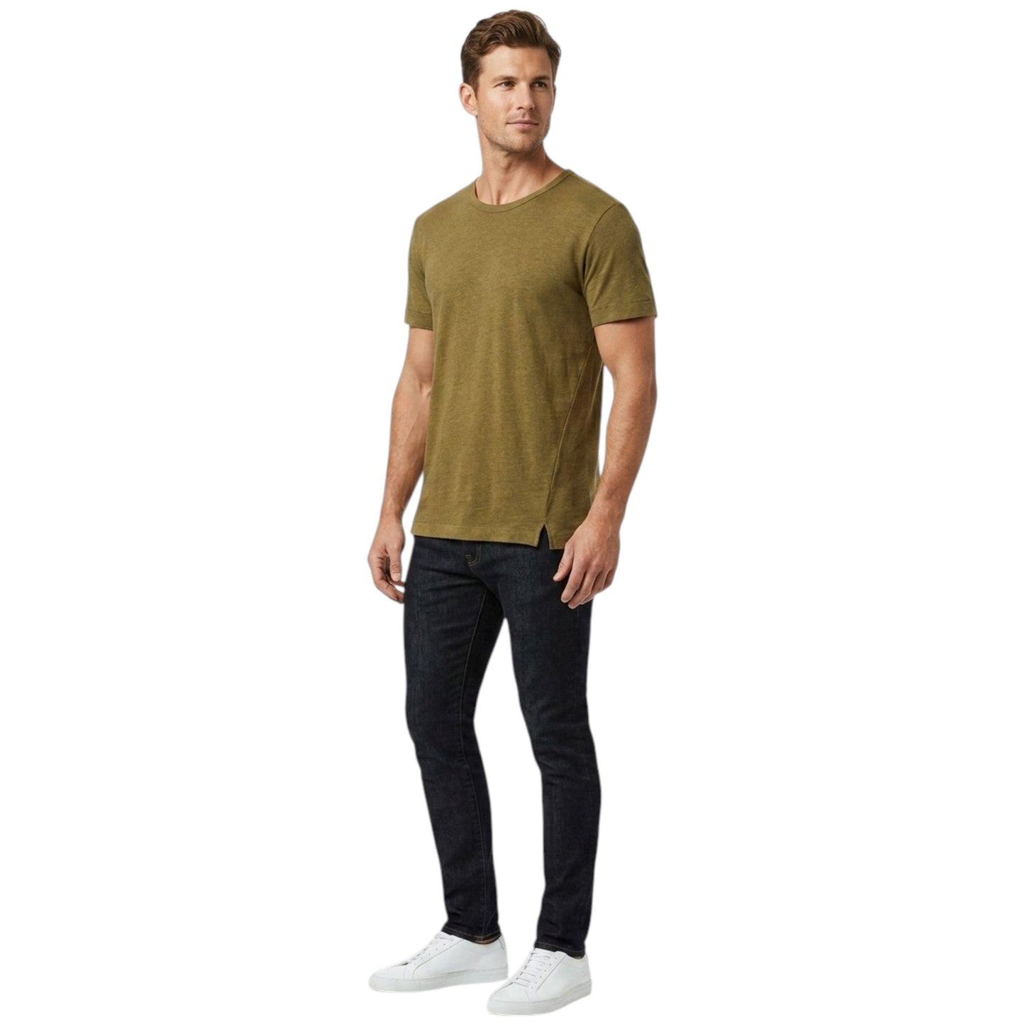 Men's Plain Top,Olive