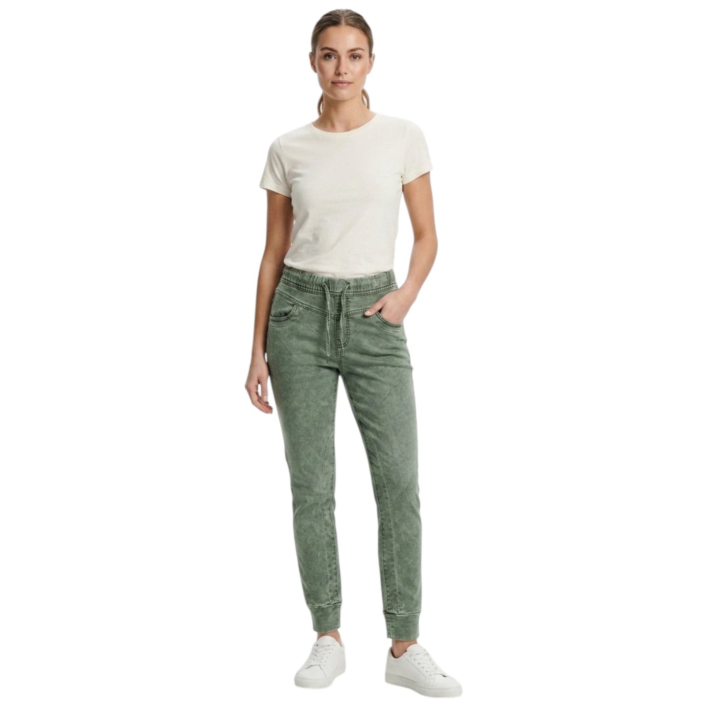 Women's Plain Pants,Olive