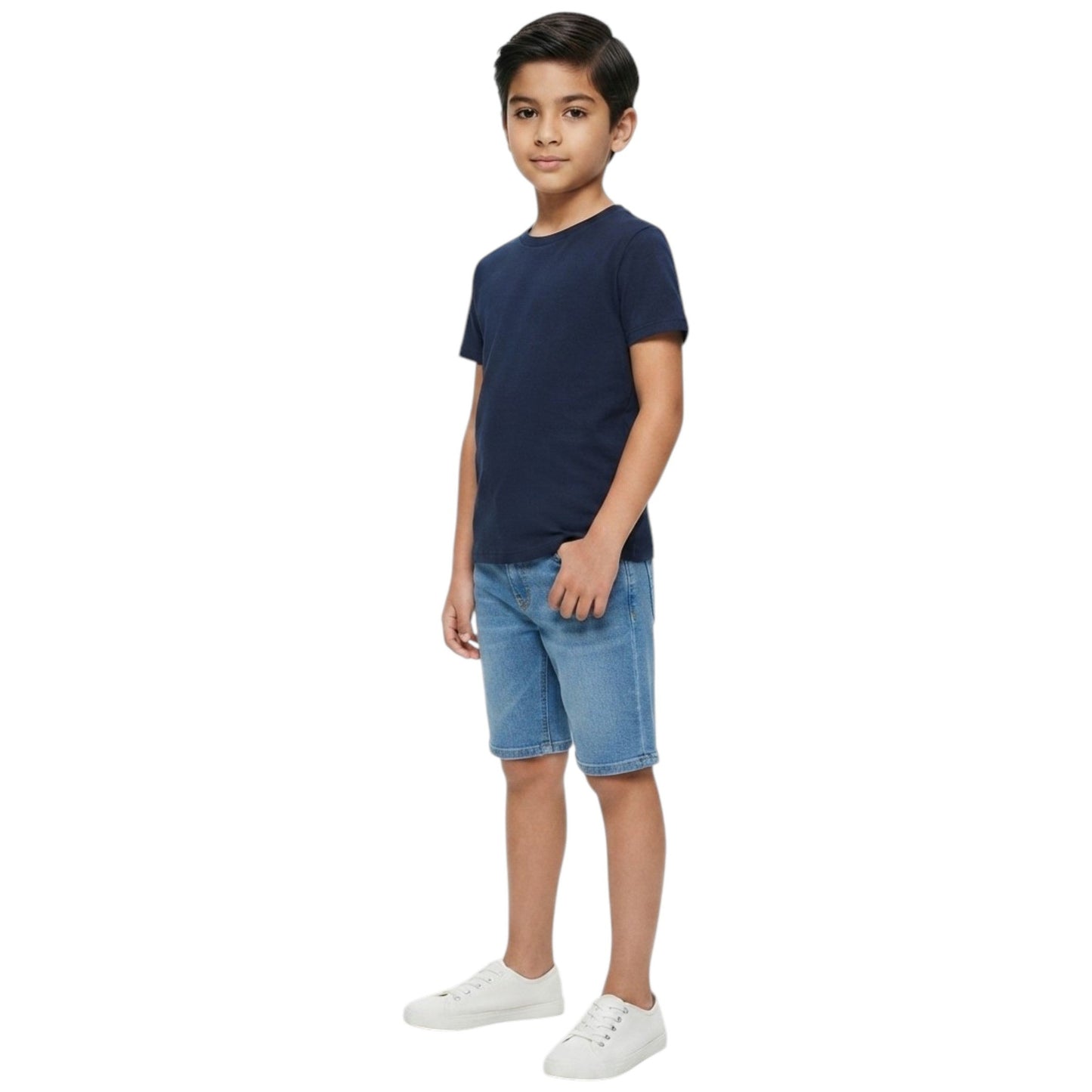 Kids Boy's Plain Solid Top,Navy