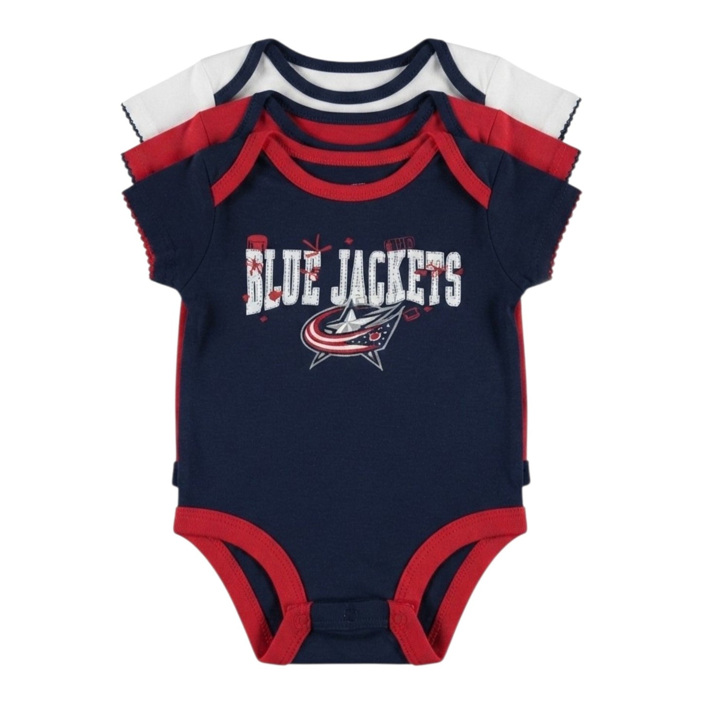 Kids Girl's Printed Bodysuit Set 3Pieces,Multi