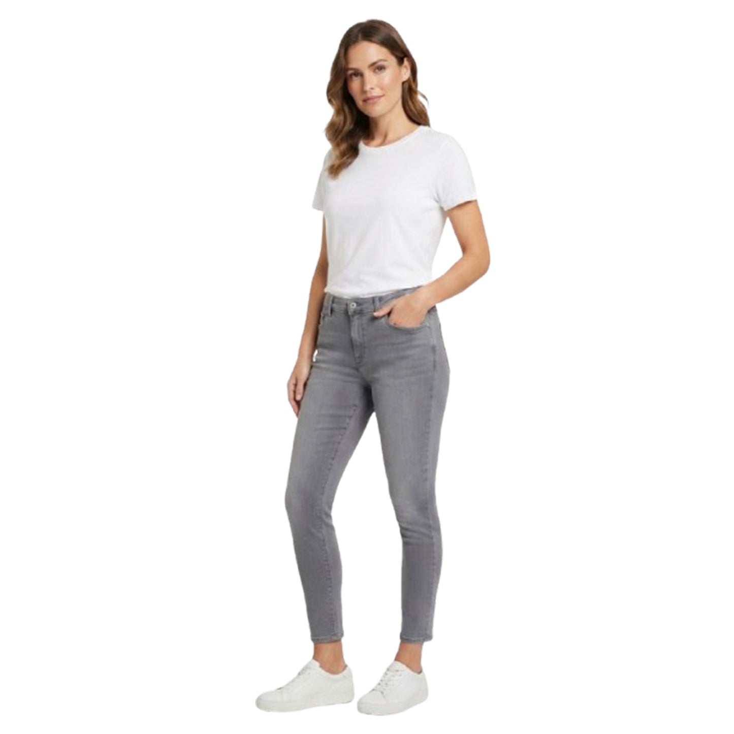 Women's Plain Solid Jeans,Grey