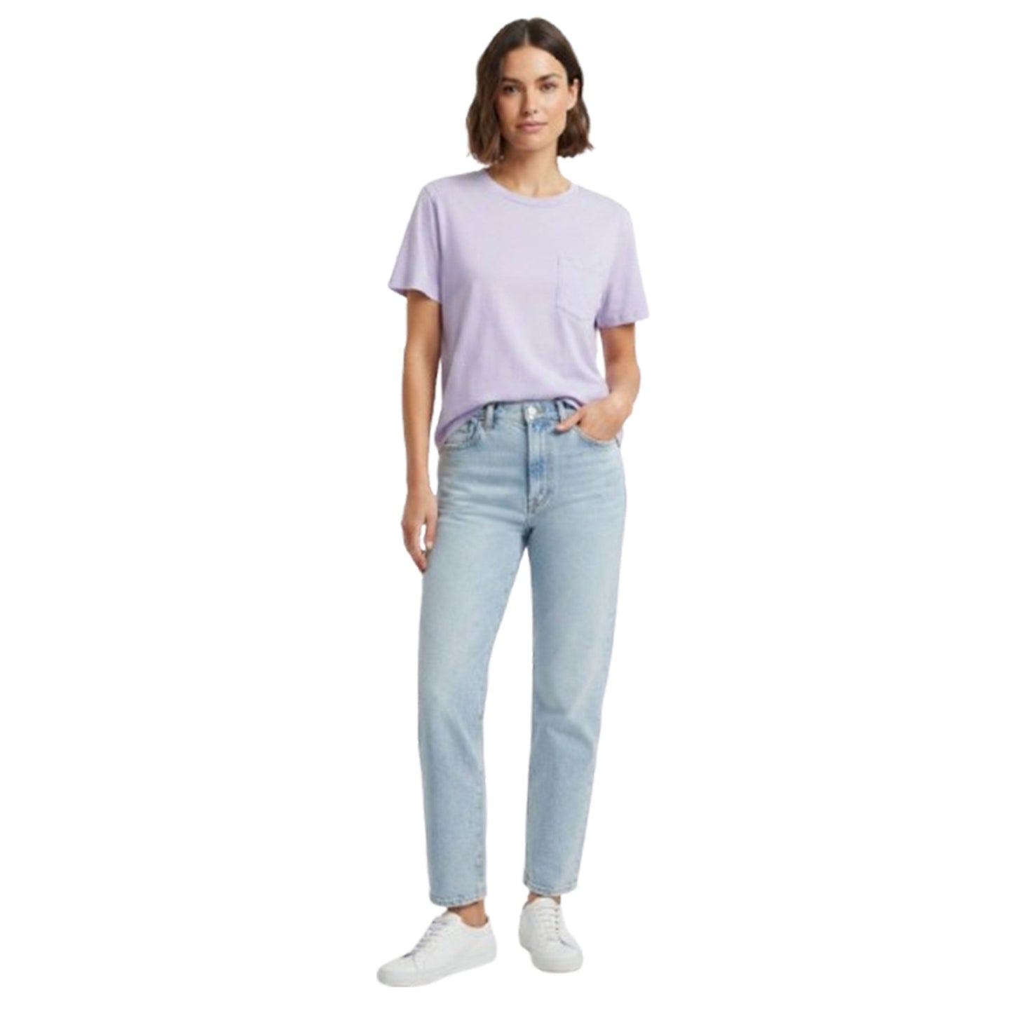 Women's Plain Solid Top,Light Purple