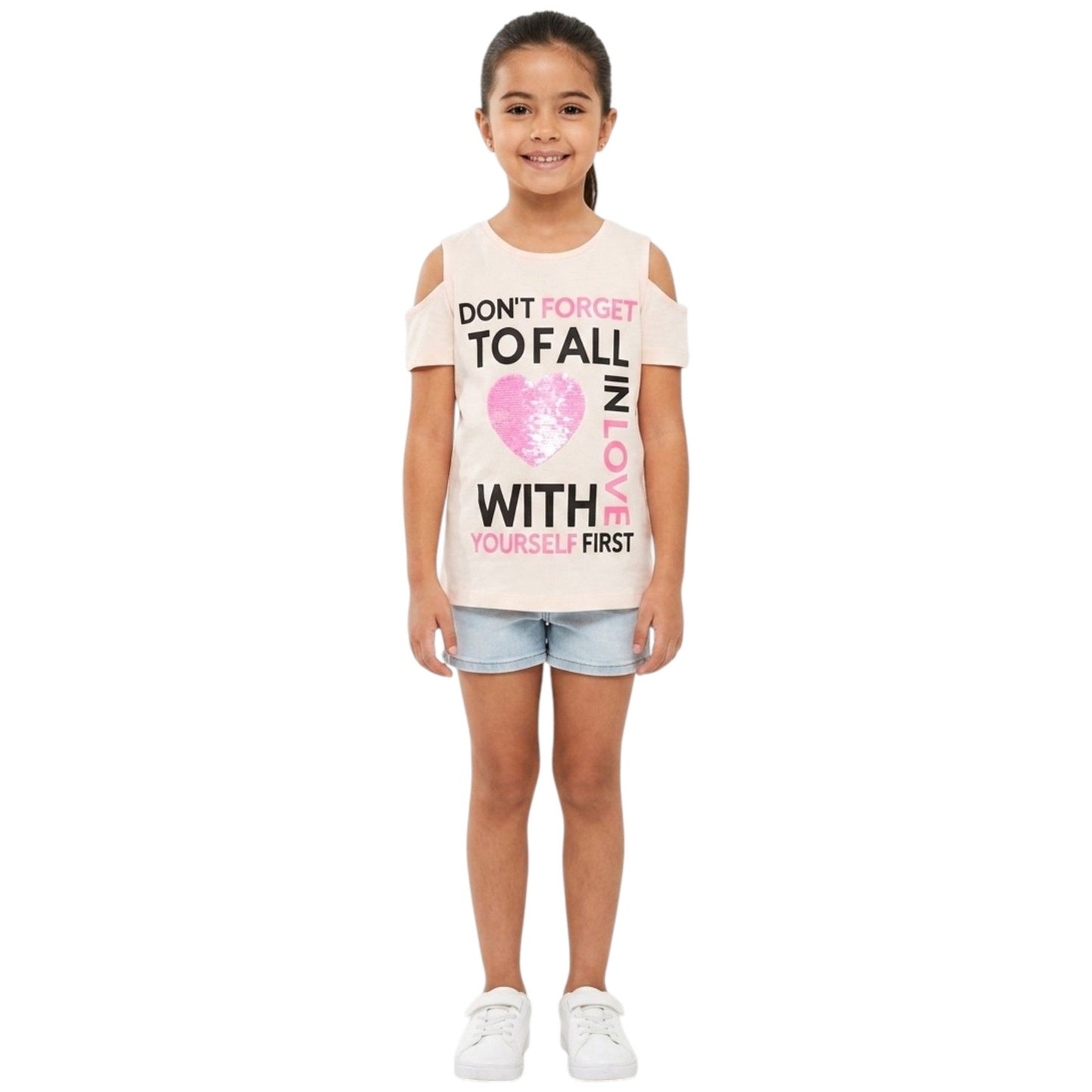 Kids Girl's Printed Top,Beige