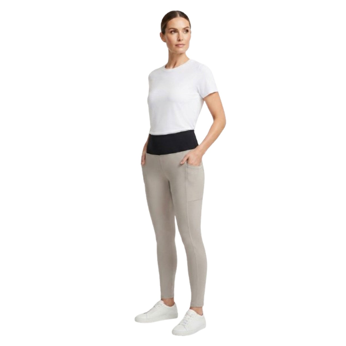 Women's Color Blocked Legging,Grey