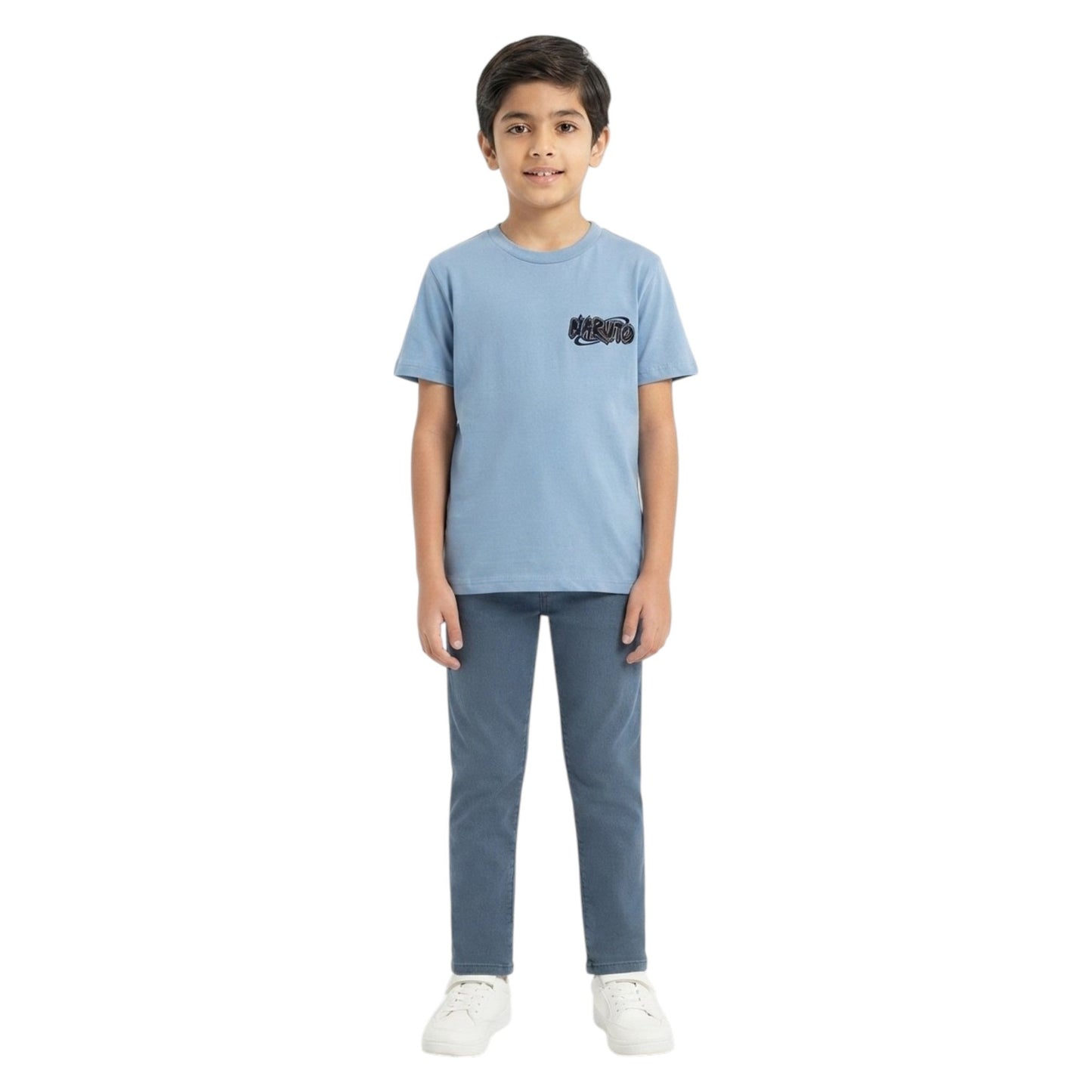 Kids Boy's Printed Back Top,Dusty Blue