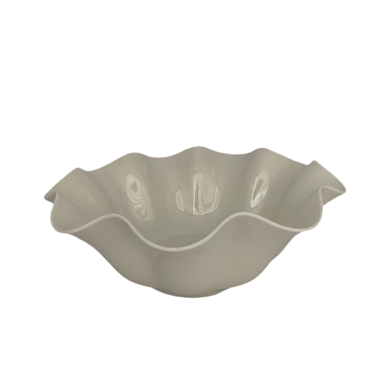 White Melamine Flower Bowl