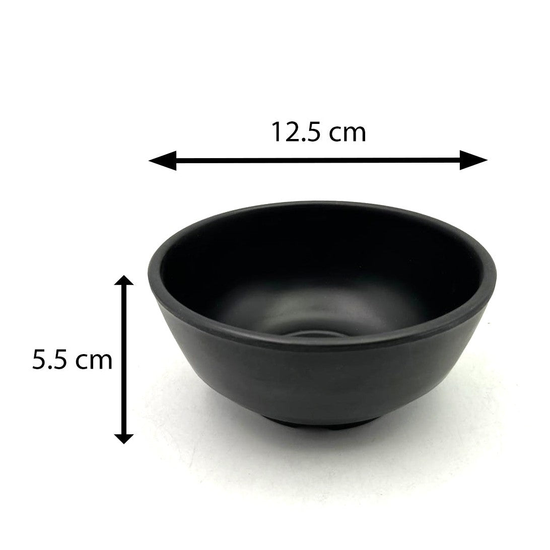Mat Black Melamine Bowl 12.5 cm