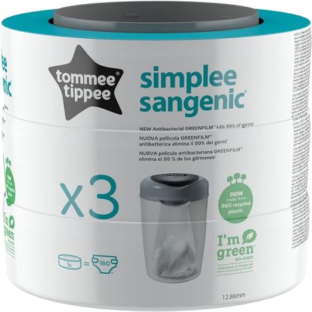 Tommee Tippee - Simplee 3pk Refill Cass AL