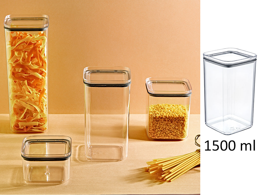 Airtight Squared Food Jar 1.5 lt