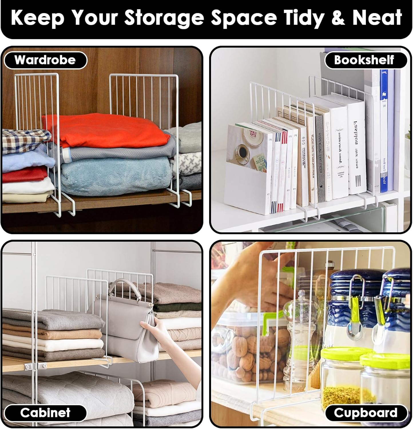 Set of 2 Shelf Divider