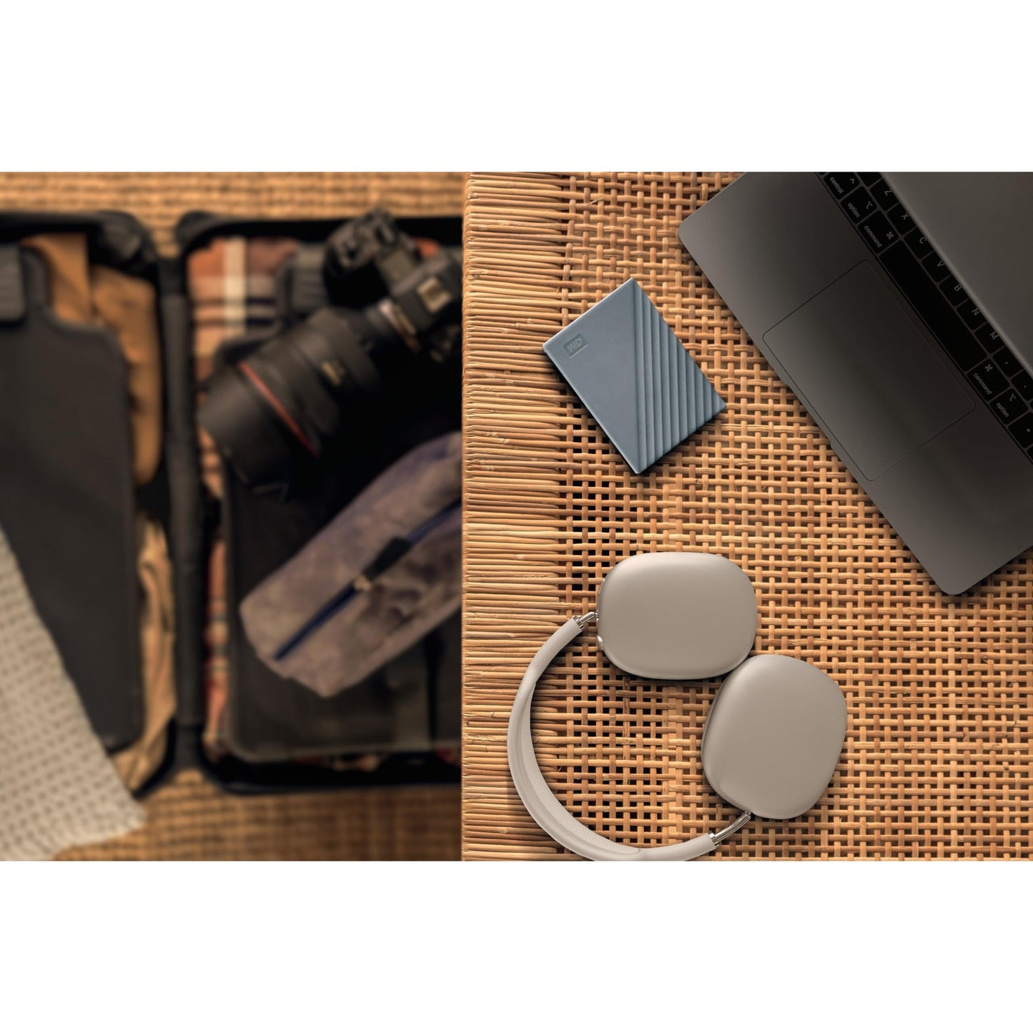 WD 2TB My Passport Portable Hard Drive, Works with USB-C and USB-A, Windows PC, Mac, Chromebook, Gaming Consoles, and Mobile Devices, Backup Software and Password Protection - WDBWML0020BGY-WESN - Medaid International