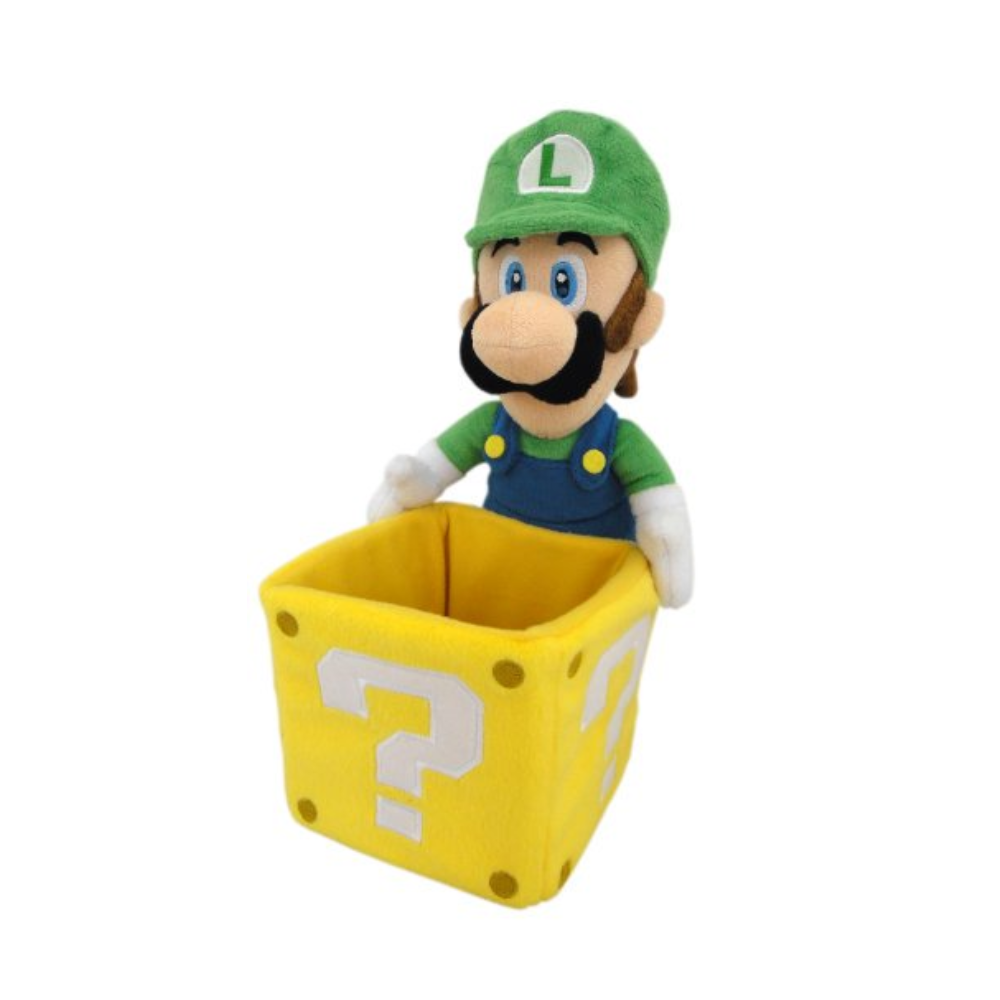Super Mario Luigi with Coin Box 10" Plush by San - ei - Medaid International