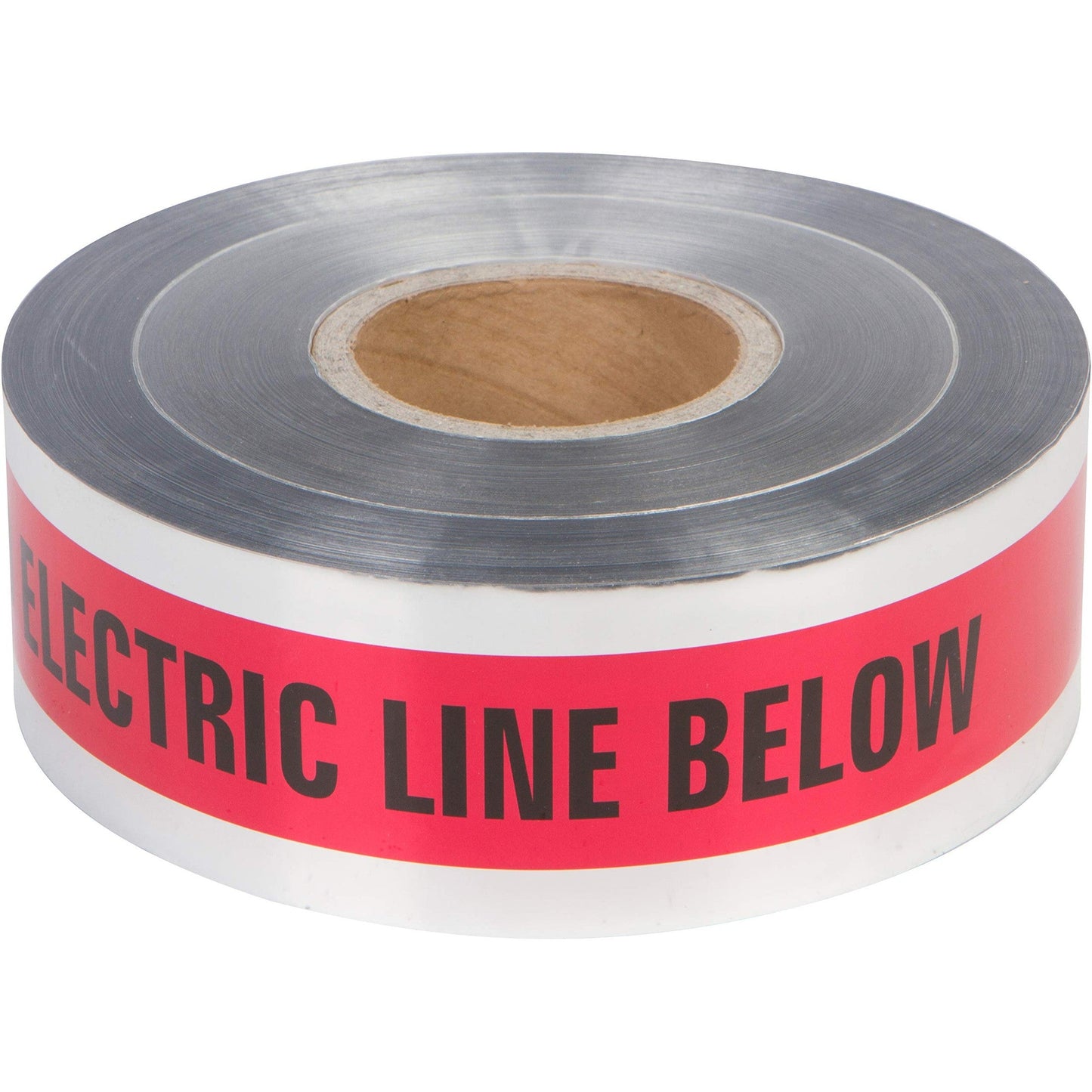 Morris Products Underground Electrical Foil Lined Caution Tape – 3" Width – Detectable From 12-24" Depths – Red – Printed with Caution Buried Electric Line Below – 1, 000'. Length - Medaid International
