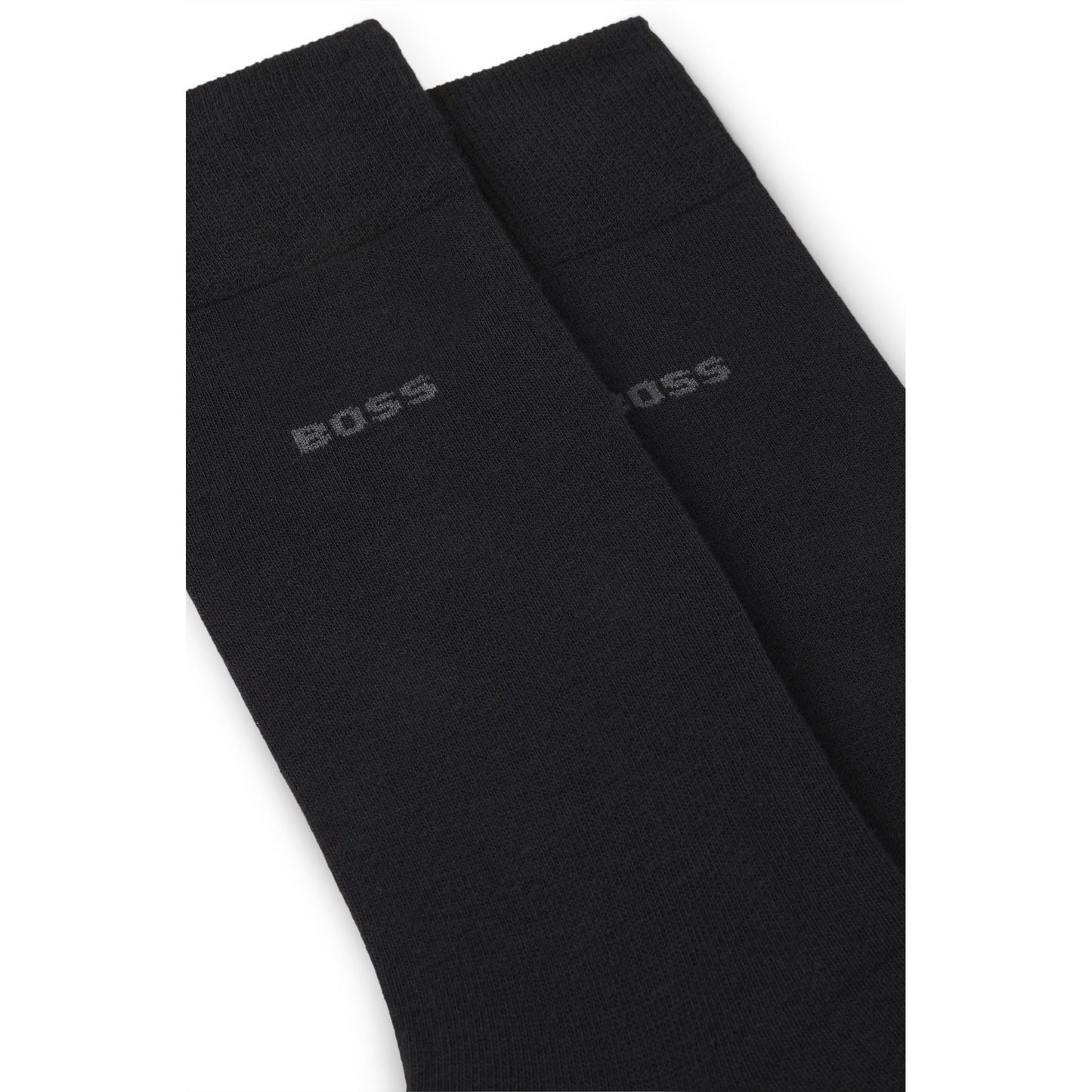BOSS HUGO Men's 2-Pack solid mercerized cotton dress sock Sockshosiery, black, 7-13 - Medaid International