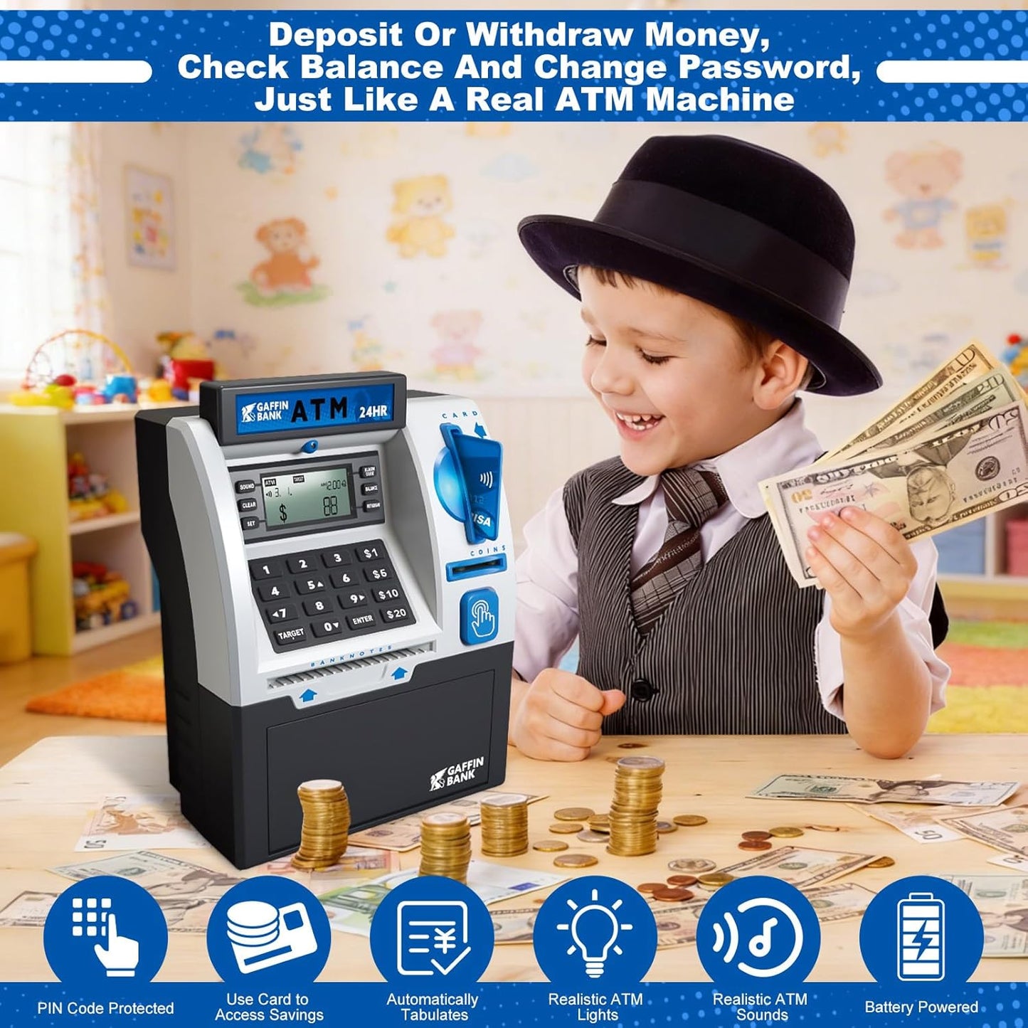 ATM Mini Automatic Money Box Money Box Coin Money Box