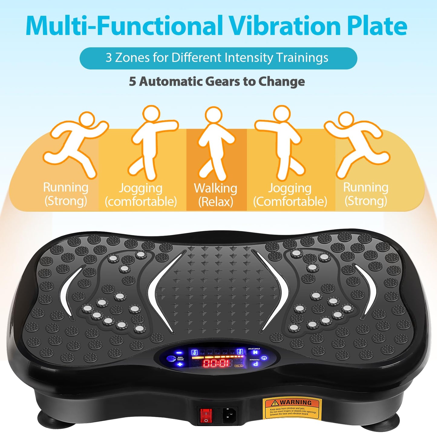 LEMY Mini Vibration Plate Machine with Remote Control,120 Speed Levels and Loop Bands,Whole Body Workout Vibration Platform for Weight Loss,Lymphatic Drainage,Muscle Toning,Cellulite Reduction at Home