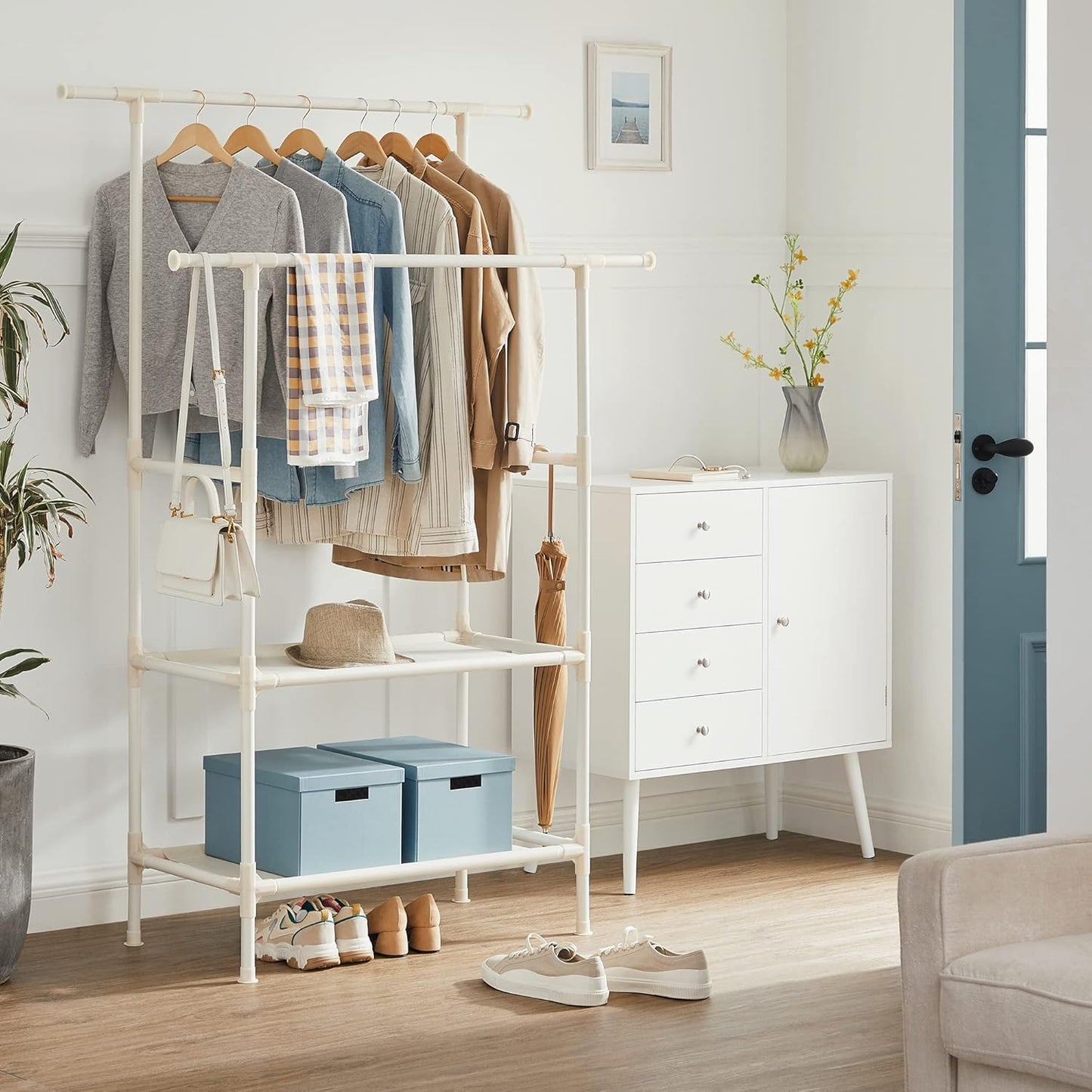 SONGMICS Clothes Rail RDR02WT