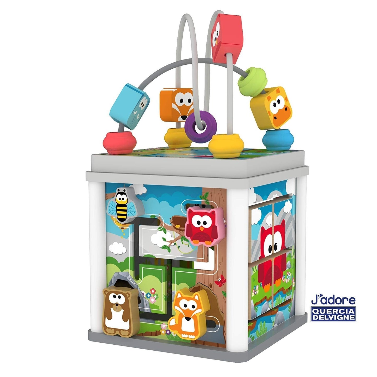 J'adore Mini Wooden Activity Cube