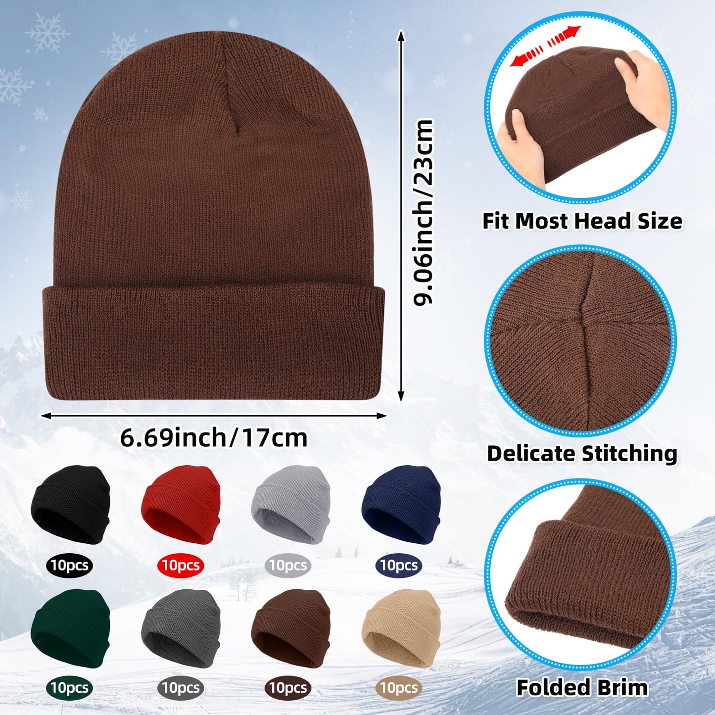 Shyyween 120 Pcs Emergency Blanket Beanie Hat Bulk Homeless Package Care Supplies Survival Kit for Cold Weather Outdoor Camping Hiking (Neutral)