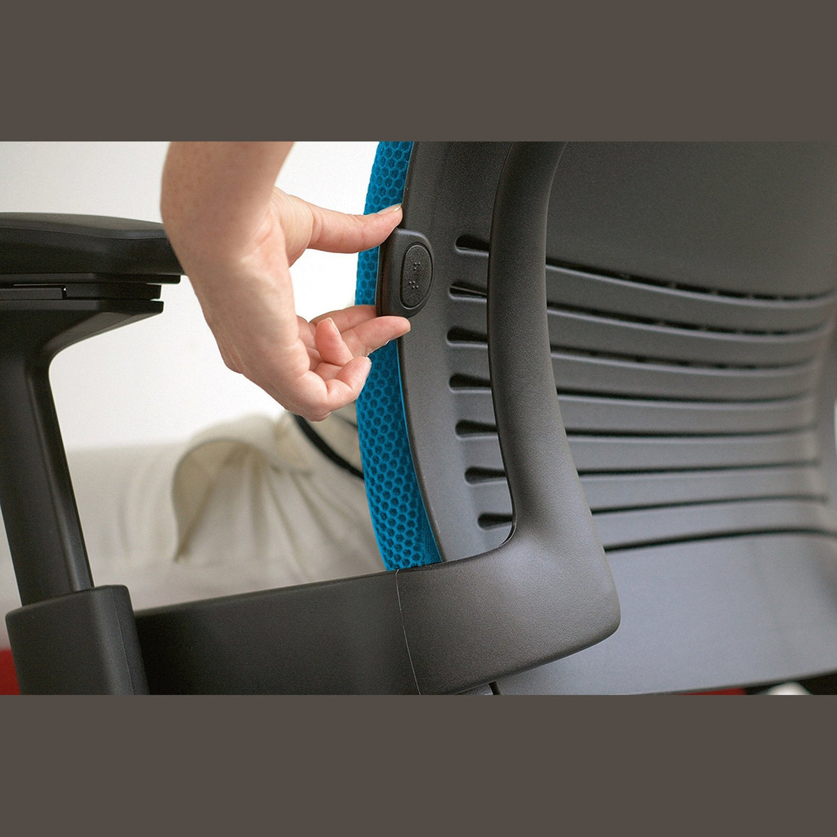 Steelcase Leap Task Chair: Platinum Base - 4D Adjustable Arms - No Headrest - Hard Floor Casters - Medaid International