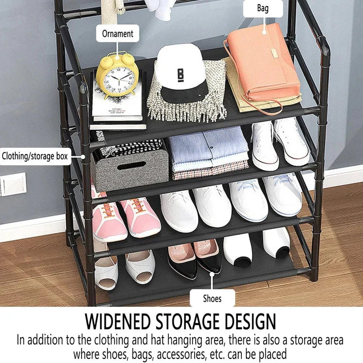 3-in-1 Coat Rack & Shoe