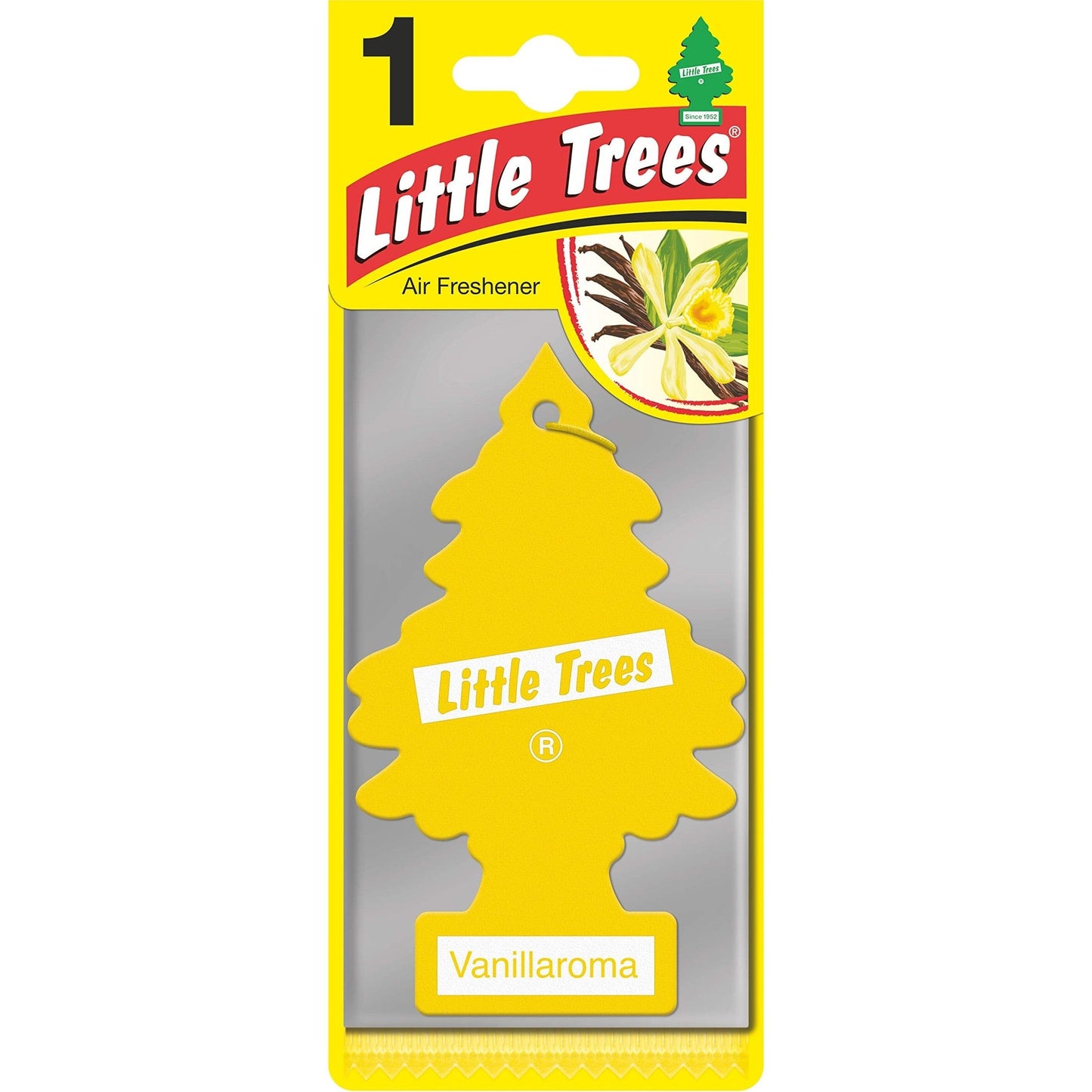 LITTLE TREES Car Air Freshener | Hanging Paper Tree for Home or Car | Vanillaroma | Single Tree per Package - Medaid International