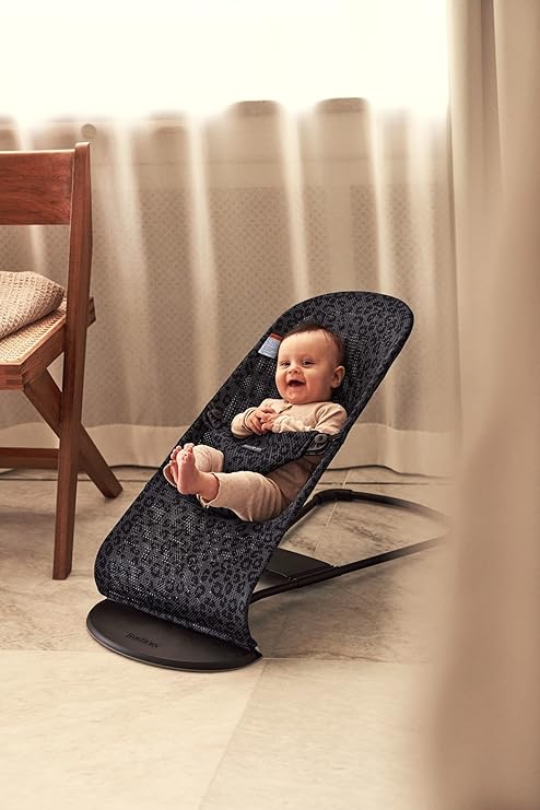 Babybjorn - Bouncer Bliss Mesh - Anthracite Leopard
