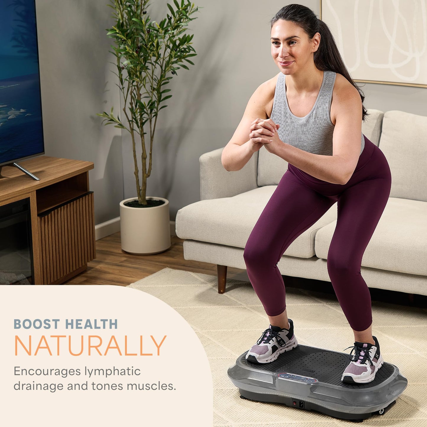 Lifepro Waver Vibration Plate Exercise Machine – High-Intensity Vibration for Muscle Activation, Full-Body Workout Vibrating Platform with Loop Bands, Fitness Equipment for Strength Toning & Fat Loss