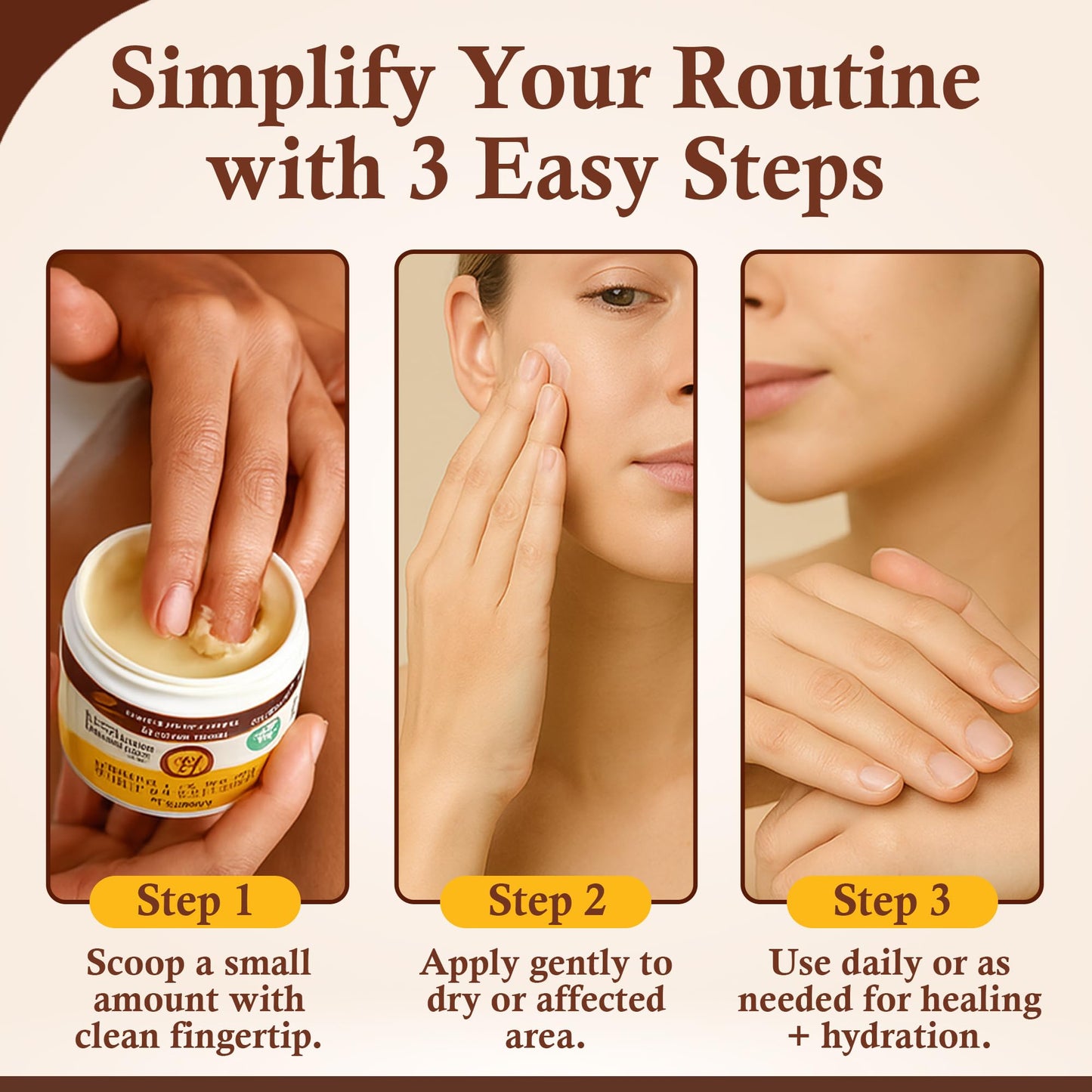 Sweet Bee Magic All In One Healing Organic Balm - Natural Skin Healing Cream, Beeswax Balm for Dry Skin, Face & Body Moisturizer - Certified Organic, All Natural Aid - 1 Jar (4oz) - Medaid International